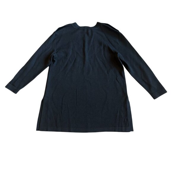 St. John Collection x Marie Gray Black Pullover Sweater Oversized Gold Buttons - Picture 7 of 11